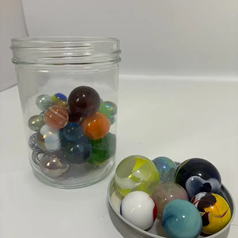 Lot of Marbles Some Glowy some carnival/iridescent! winners choice