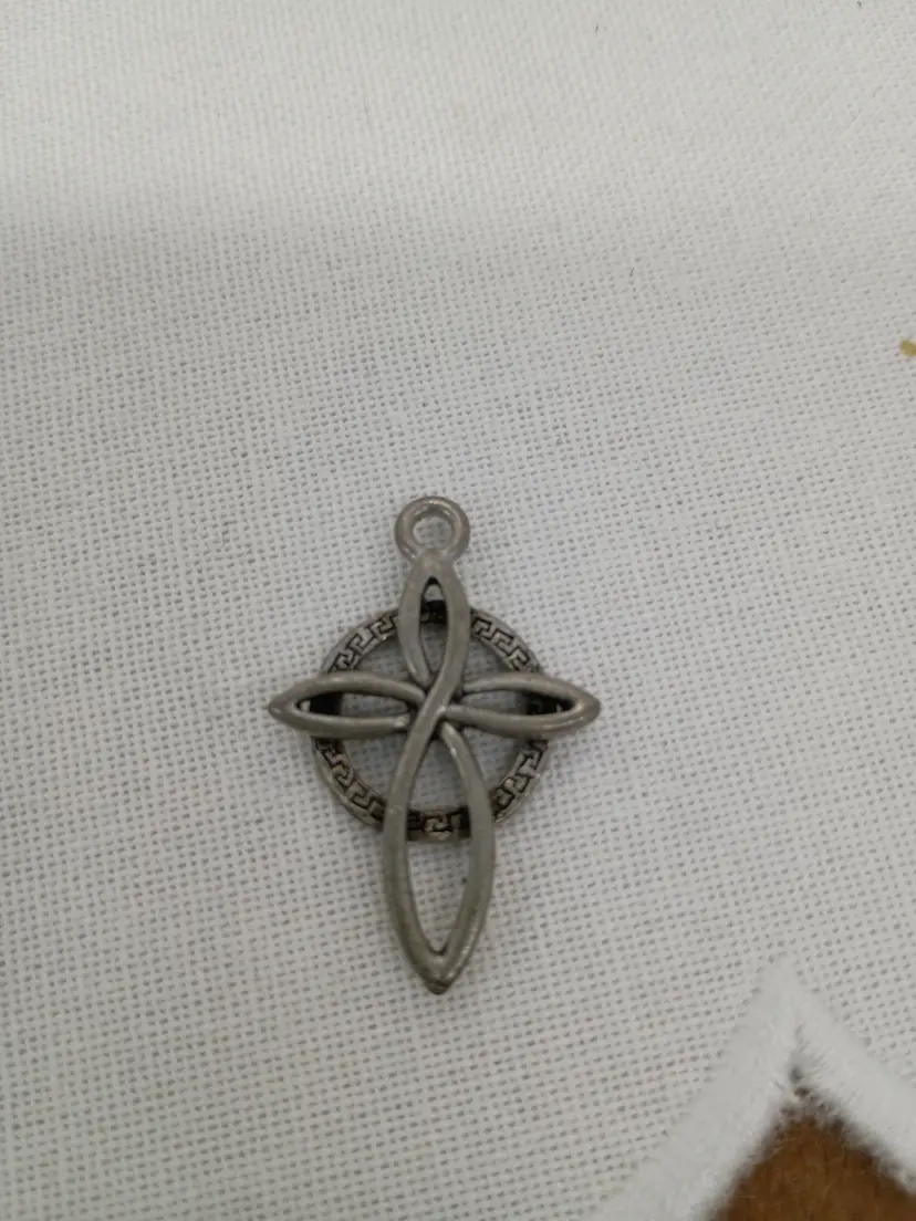 Pewter Celtic Passion Cross Pendant Charm  Religious Christianity.
