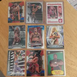 Lot of 34 wrestling cards. Letter B. Inserts, parallels +.
