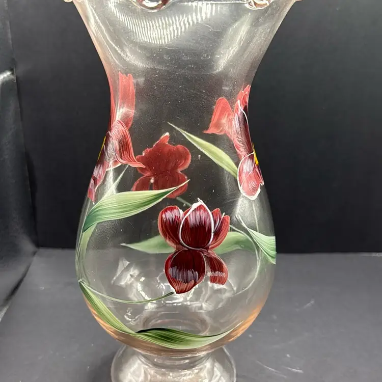 Gibson Glass Painted Vase Lianna