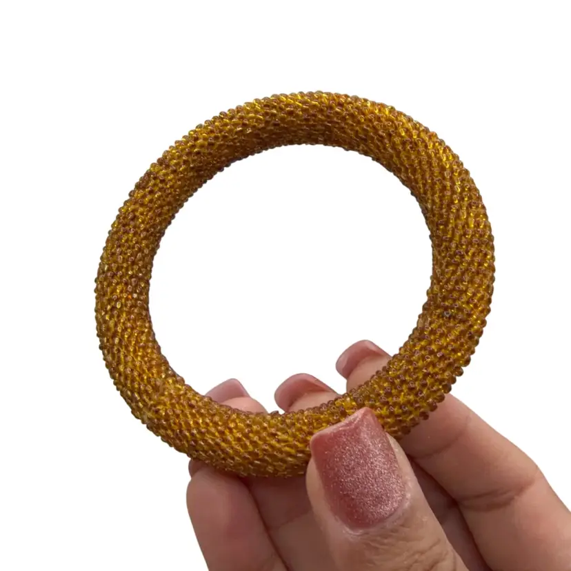 MCM Amber Seed Bead Bangle