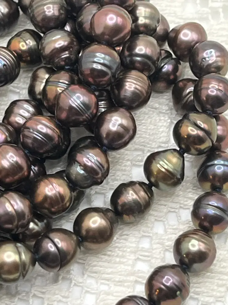 LUC 925 Multi-Strand Baroque Freshwater Pearl Necklace Sterling Silver