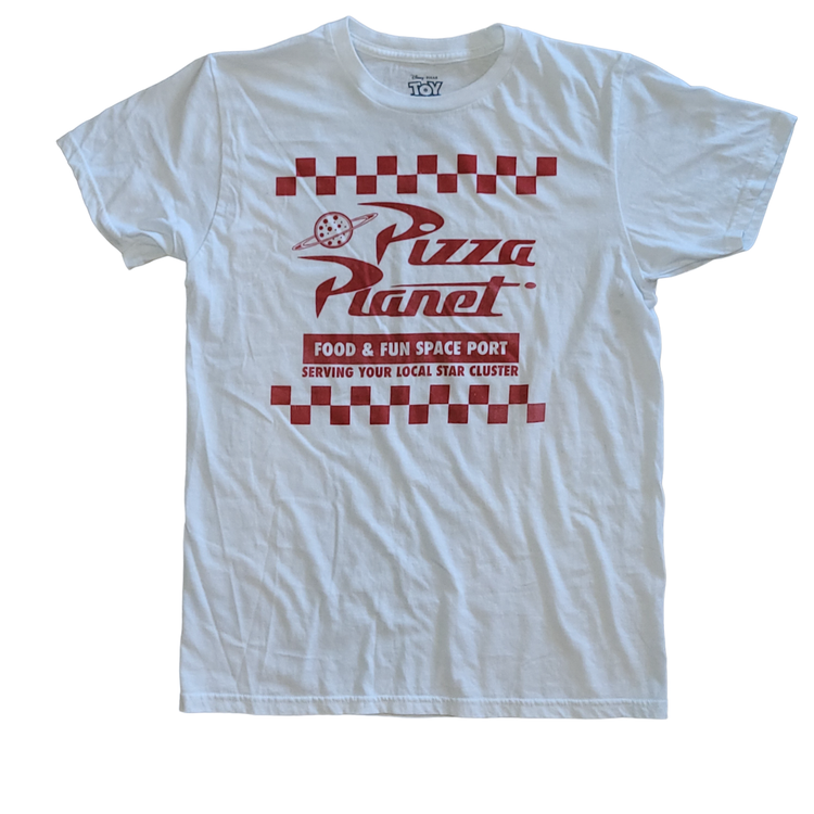 Toy Story Pizza Planet T Shirt Disney Pixar Tee White Size Medium