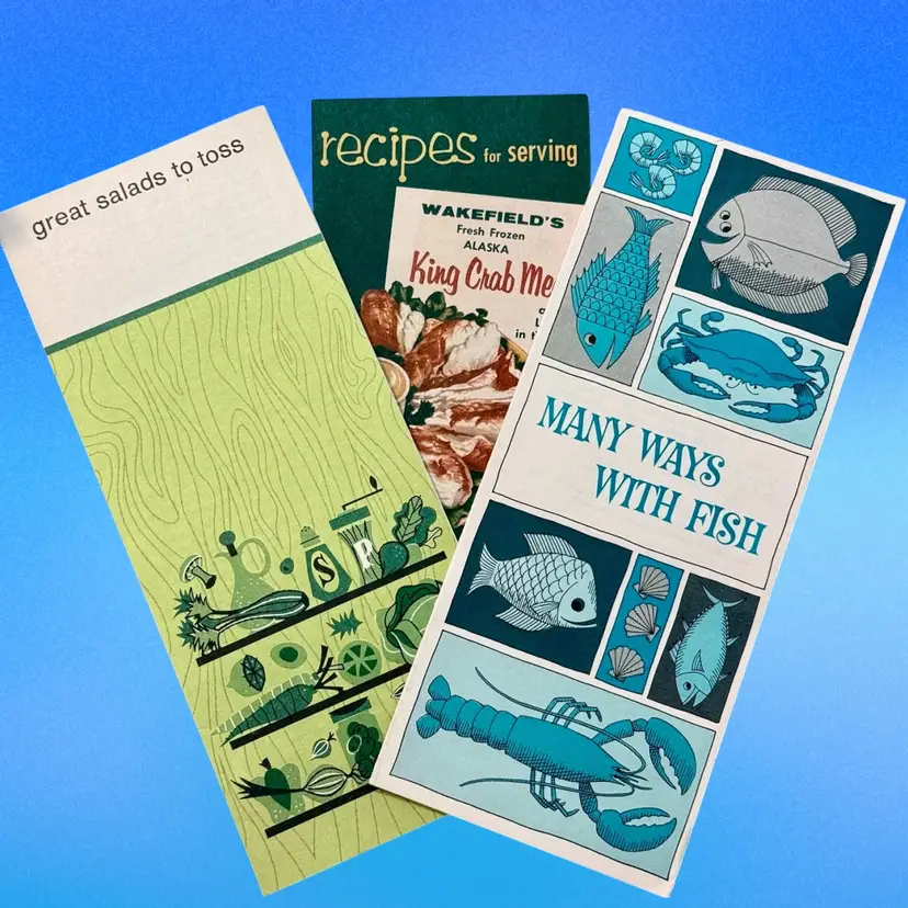 Lot/3 Vintage Recipe Booklets