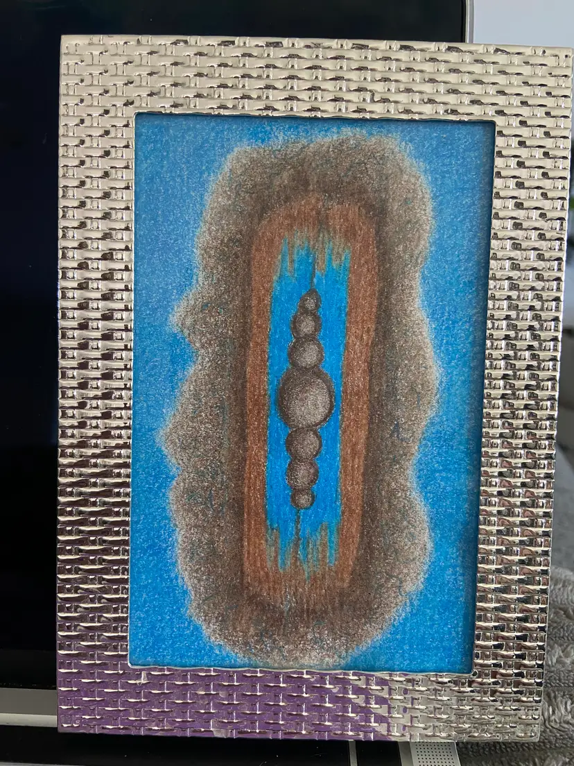 Framed Abstract Pencil Drawing by Letitia Collins, 4 x 6