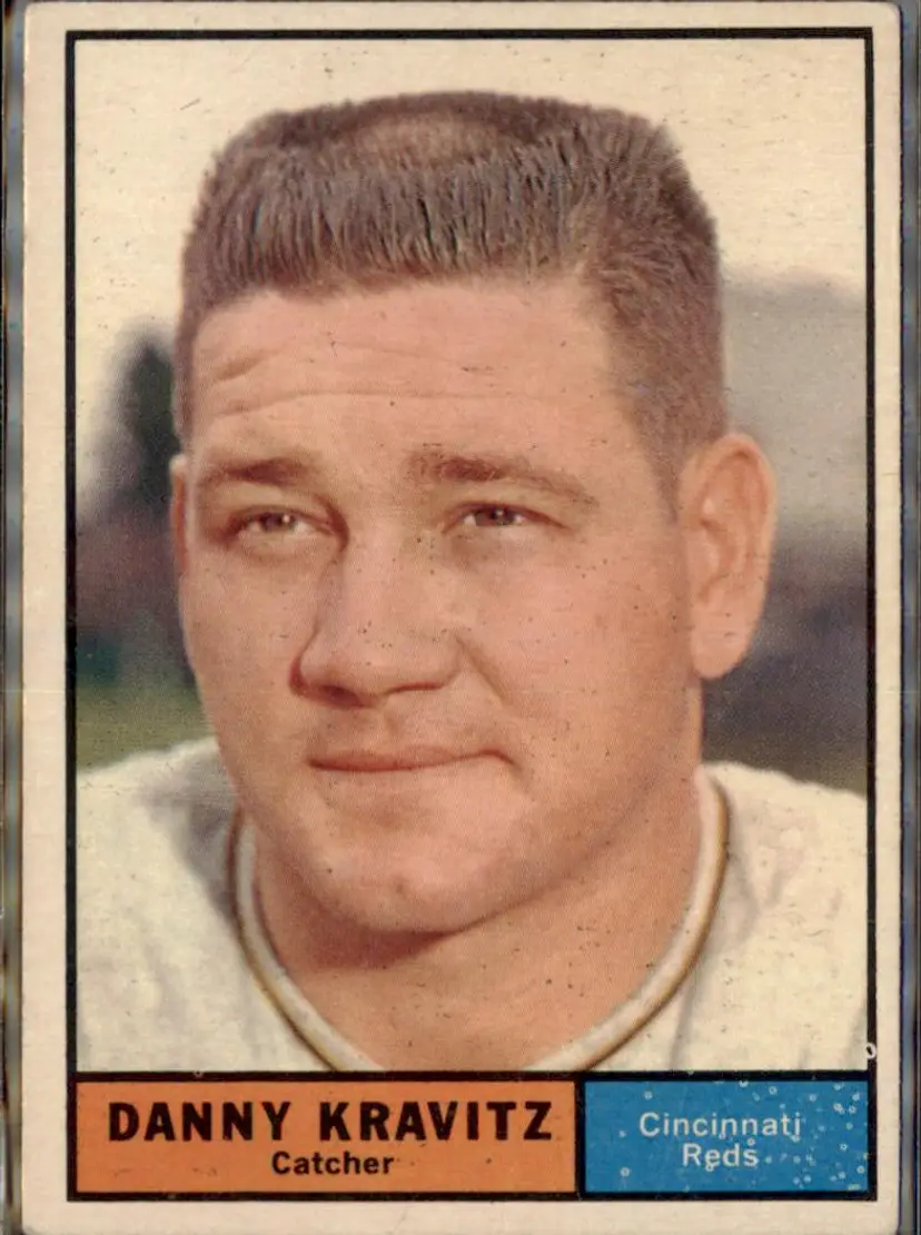 1961 Topps #166 Danny Kravitz - ( ) - Cincinnati Reds