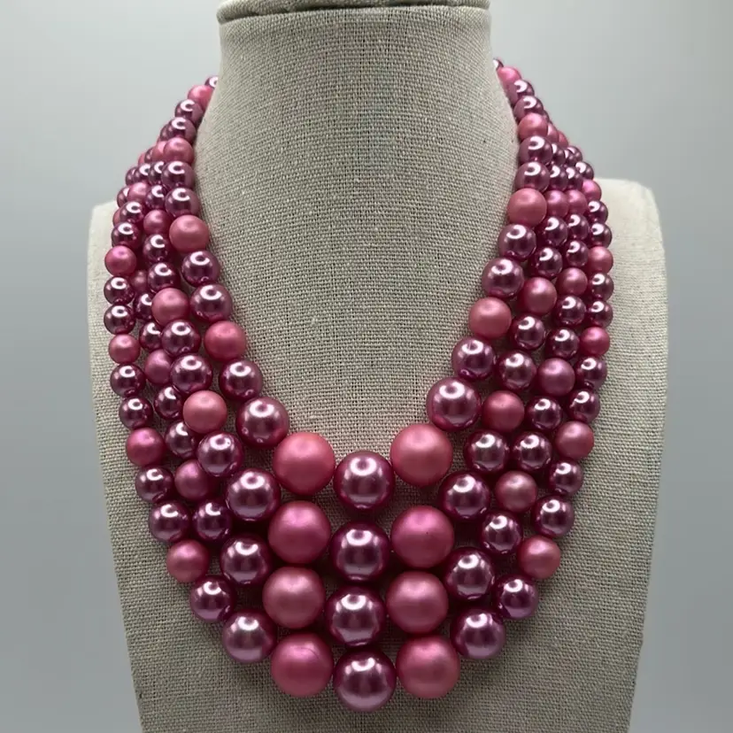 Vintage Japan Acrylic Beaded Necklace