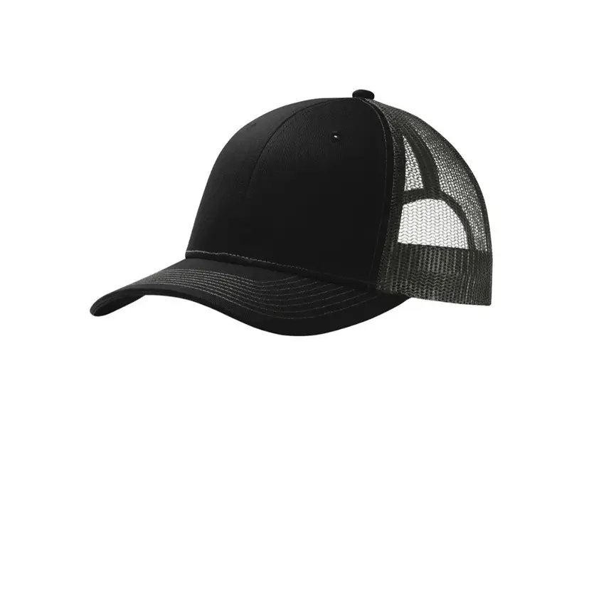 Port Authority SnapBack Trucker Hat Black/Grey NEW