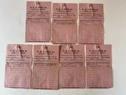 Antique General Store Receipts. 1921 BS Davis Mercantile Baker Grocer Ephemera. Winfield NY