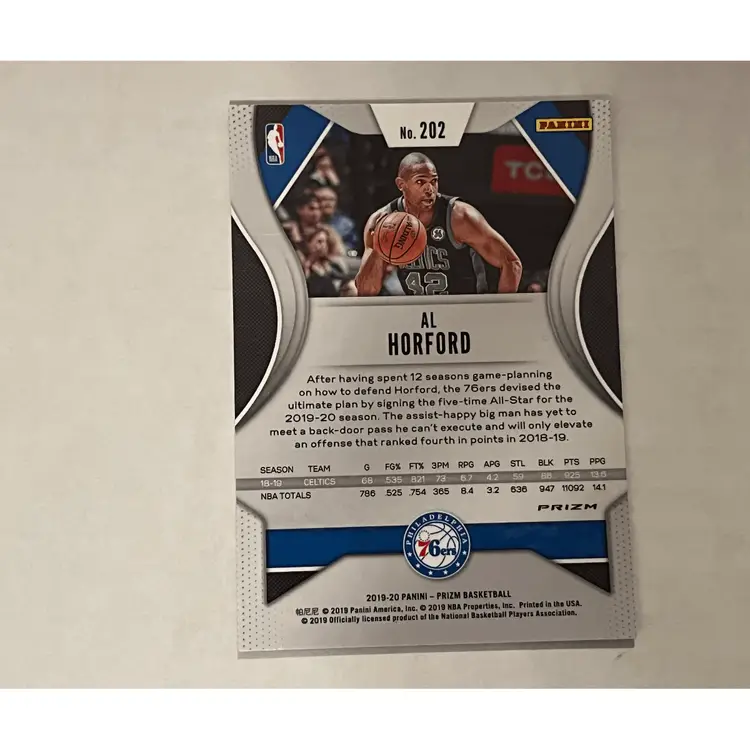 2019-20 PANINI PRIZM AL HORFORD #202 RUBY WAVE