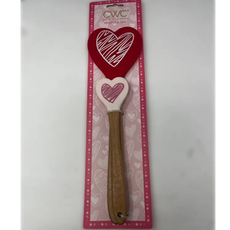 Heart Shaped Rubber Spatulas