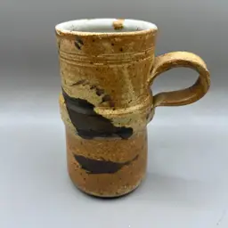 Tall Handmade Rustic Pottery Mug 5.5”