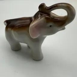 Ceramic Elephant Miniture Figurine Made In Japan Vintage