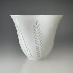 Arabia Finland Porcelain Vase Friedl Holzer-Kjellberg Rice Grains FHK Vase Vintage 5.5"