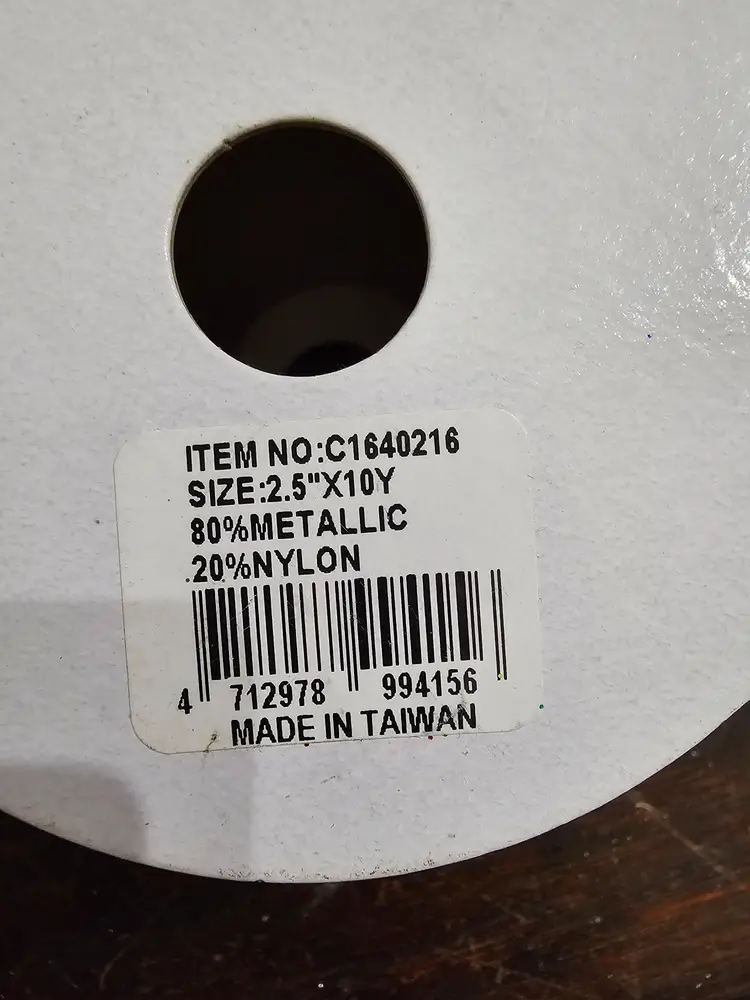 Sparkling Red and Green Polka Dot Ribbon 2.5x10yrd