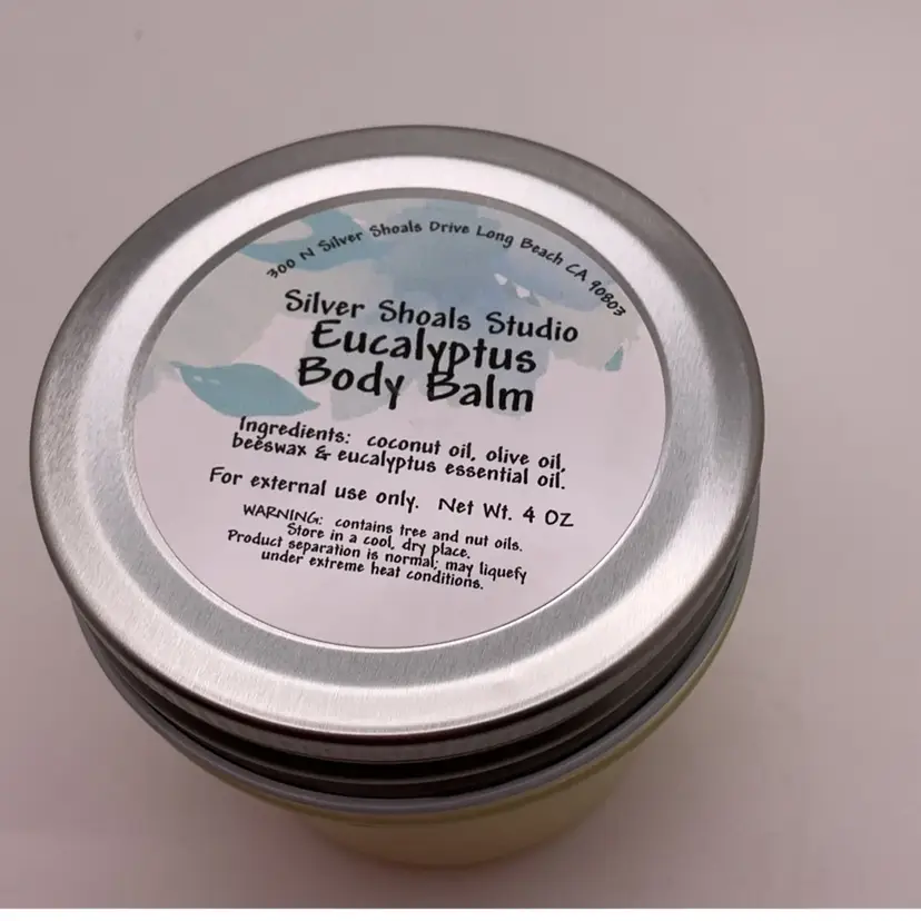 Made by Me!  Body Balm - EUCALYPTUS - 4 OZ Made with Beeswax!  READ