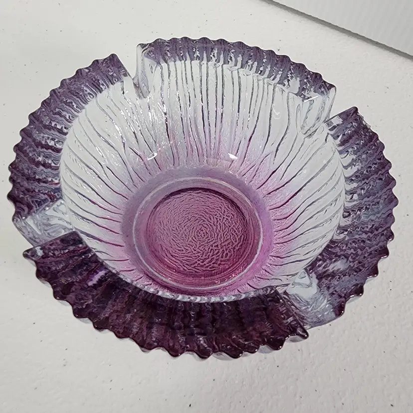 Rose Purple Irredescent Ashtray