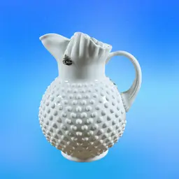 Fenton Milk Glass Hobnail Pitcher 9” with Original Sticker