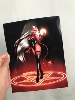 Succubus Demon Girl - Giclée Art Print 8x10"