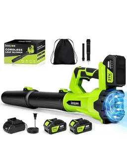 Leaf Blower Cordless,Brushless Electric Leaf Blower with 2 x 4.0Ah Battery Power