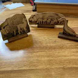 (3) Piece Lot Victorian Children’s Animal learning Aids.
