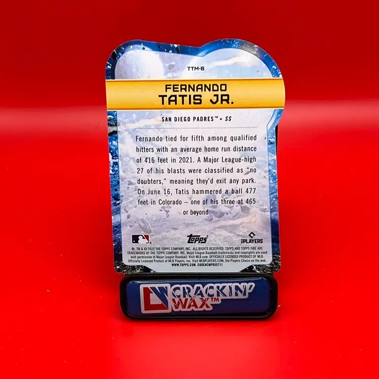 Fernando Tatis Jr 2022 Topps Fire - To The Moon Die Cut San Diego Padres