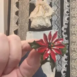 Poinsettia Brooch