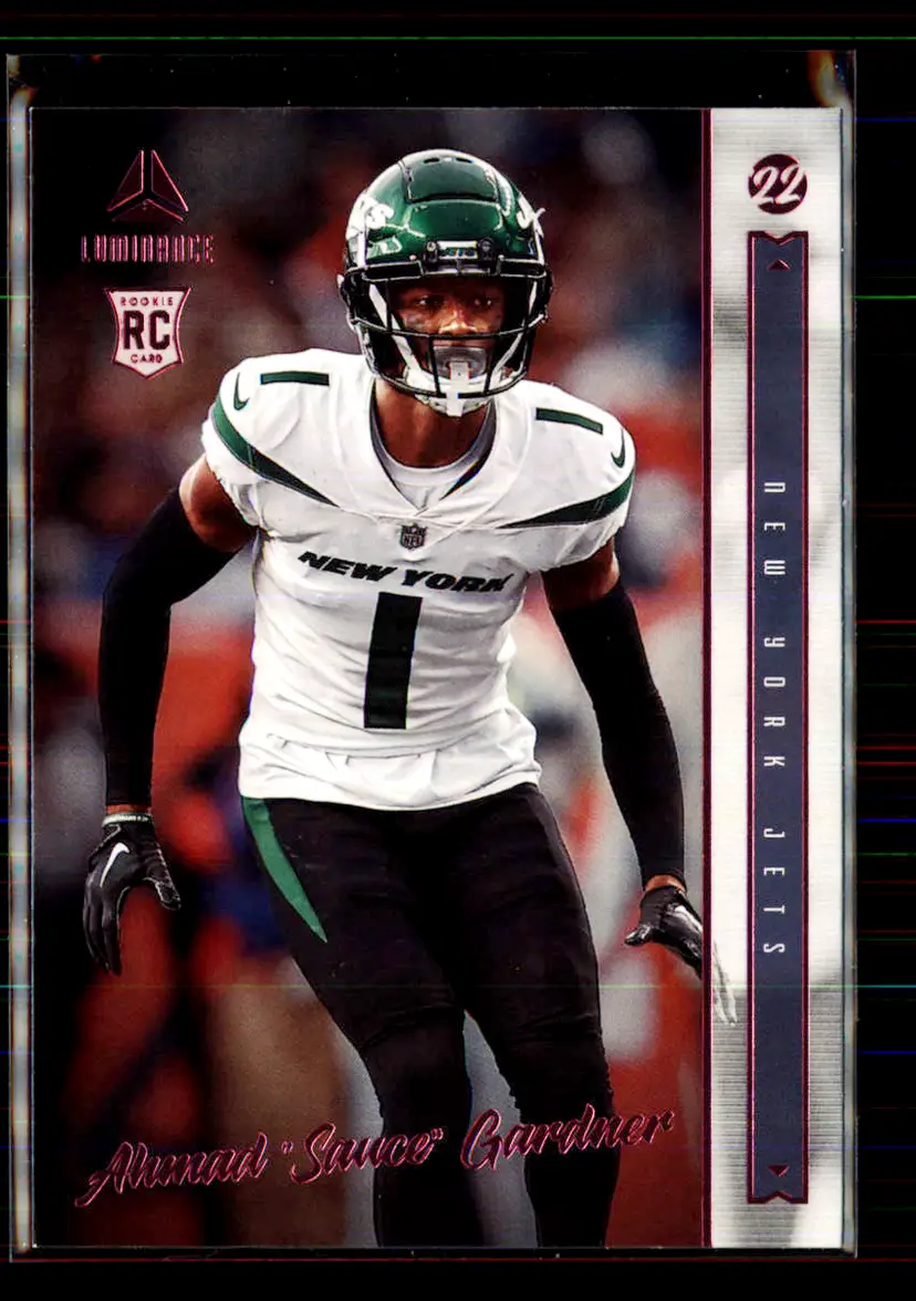 Ahmad "Sauce" Gardner 2022 Panini Chronicles Luminance Pink #208 - (113) - New York Jets