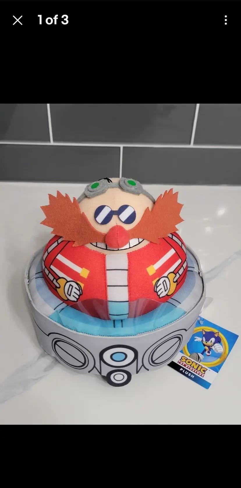 New Dr. Eggman Robotnik Mobile 8" Plush Sonic The Hedgehog Sega Doctor Egg Man