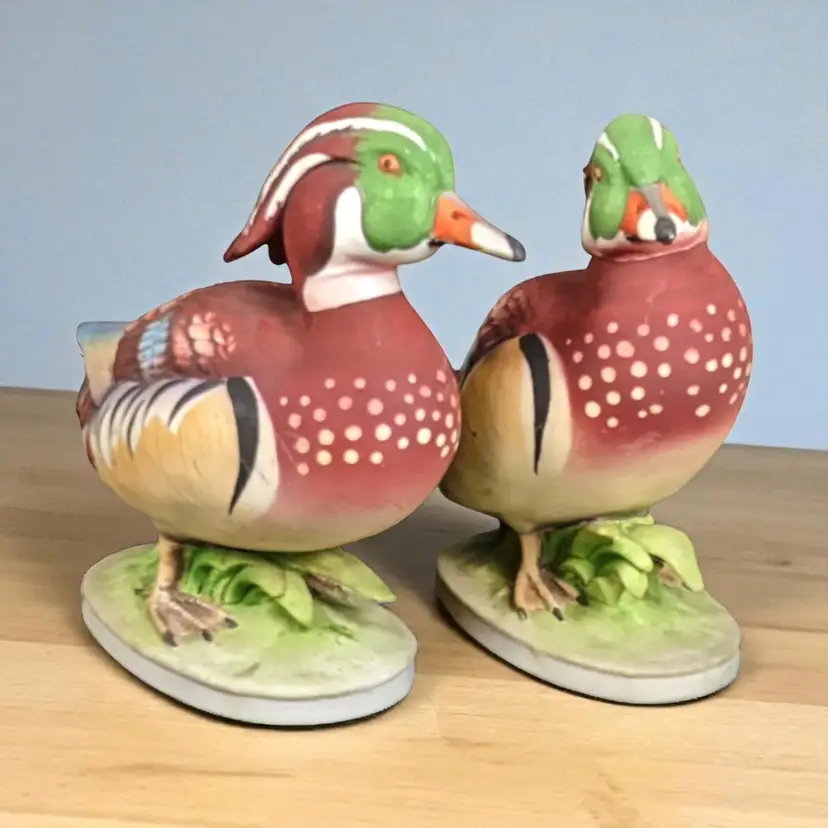 Lefton Wood Duck Figurines (KW 139A & 139B)