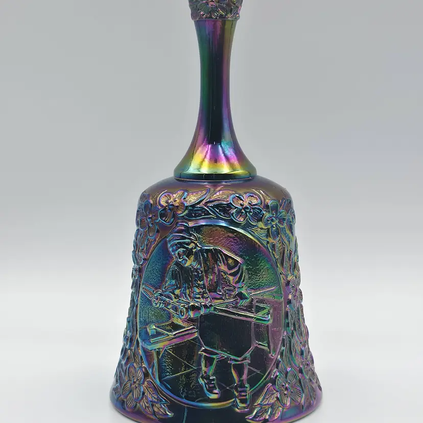 Fenton Craftsman Series Amethyst Carnival Glass Bell