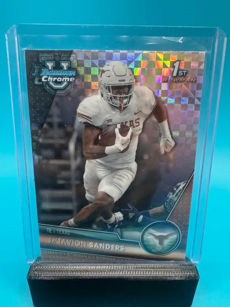 Ja’Tavion Sanders 1st Bowman Chrome U X-Fractor Carolina Panthers