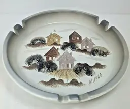 Sasha Brastoff Roof Top Series Ashtray Round 056A MCM