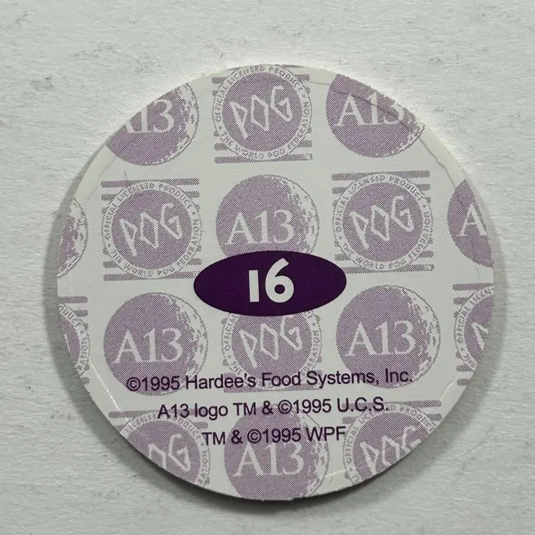 POGs Apollo 13 POG #16 Lunar Module A13 NASA Hardee's Food Service 1995 -  151