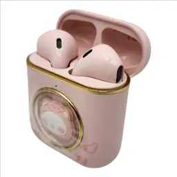 Anime Style Wireless Bluetooth Earbuds 5.3 Cute Character Case USB-C (PINK)