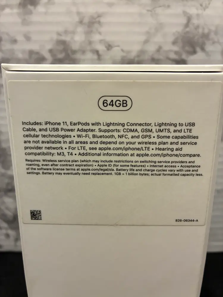 iPhone 11 Black Original Box Without Accessories Apple No Phone 64GB Box Only