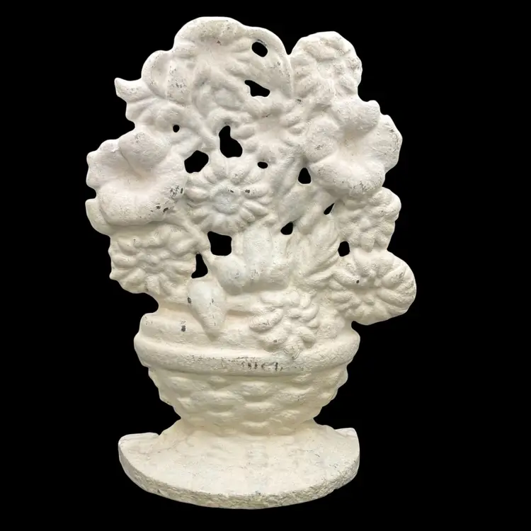 Cast Iron Flower Bouquet Cast Iron Door Stop 9”