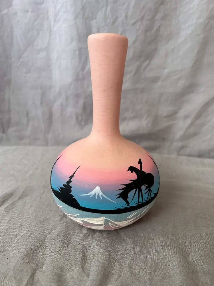 1994 Pink Navajo Pottery Vase 5” Tall