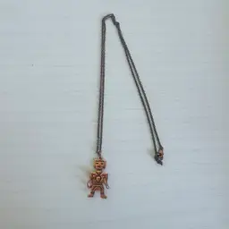 Vintage Copper Hoop Dancer Kachina Necklace Native American 18 Inch Chain