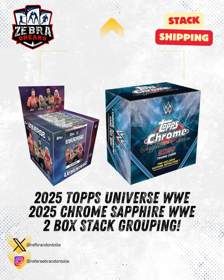 ZB 26105: 2025 Universe WWE/2025 Chrome Sapphire WWE 2 Box Stack Mixer