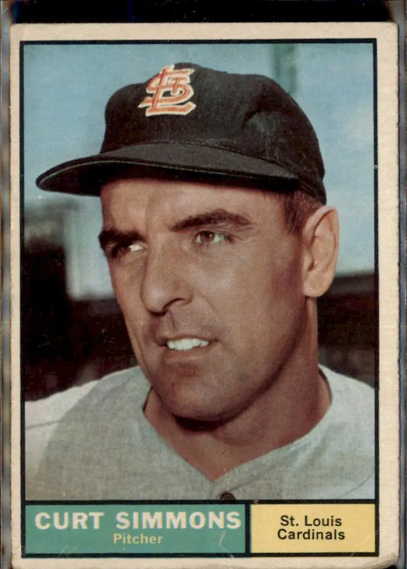 1961 Topps #11 Curt Simmons - ( ) - St. Louis Cardinals
