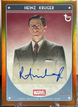 2026 Topps Brooklyn Marvel Captain America Heinz Kruger Auto Orange #/25
