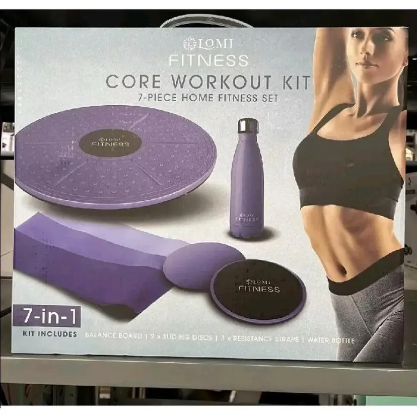 Lomi Fitness Core Workout Kit Seven-Piece Home Fitness Set. New