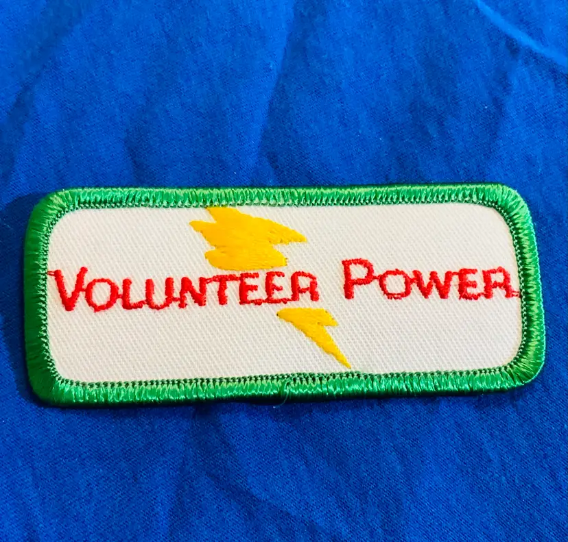 Vintage Scouting Fun Patch : Volunteer Power