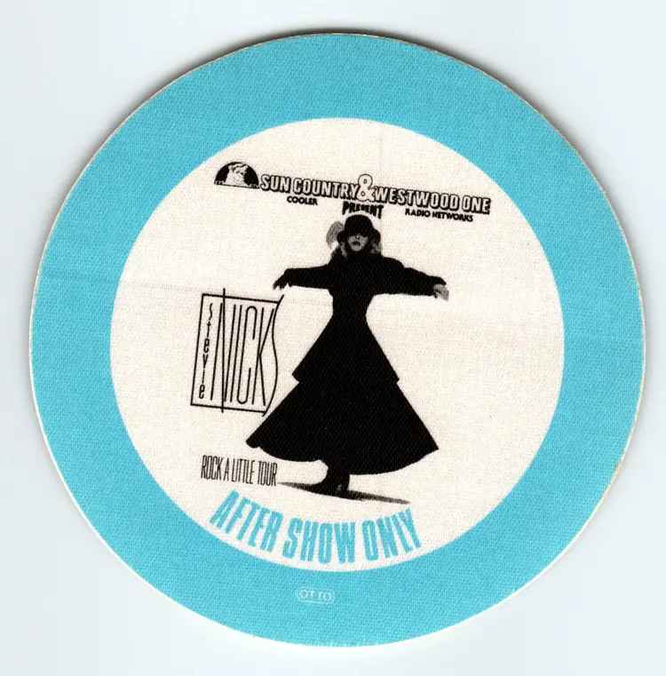 Stevie Nicks Backstage Pass Rock A Little Tour 1986 Fleetwood Mac Cloth Pop