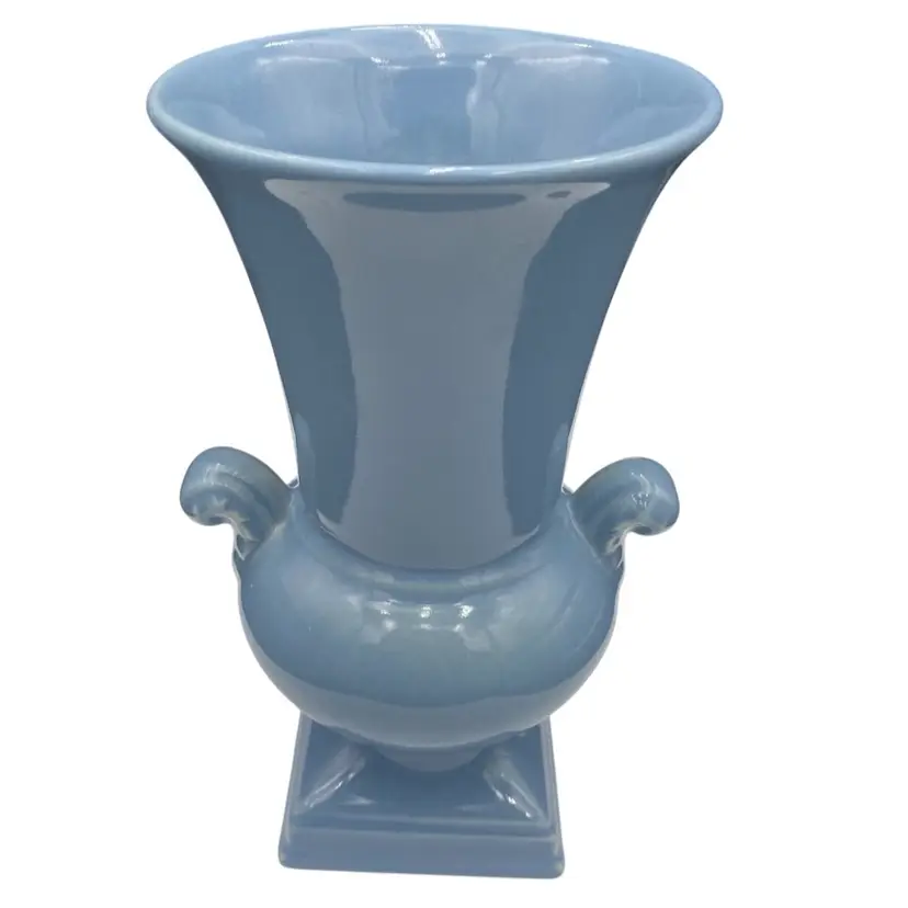 Vintage Abingdon Art Pottery, Blue Urn Vase, #563, MINT