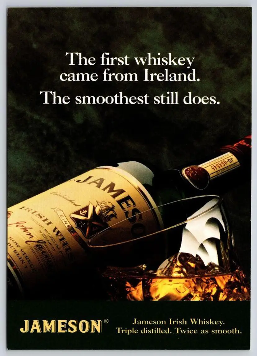 Postcard Jameson Irish Whiskey Advertisement Saint Patrick's Day Ireland