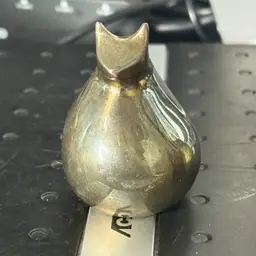 DANSK VINTAGE SILVER PLATED FAT CAT PAPER WEIGHT 1960’s 2.5"