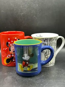 Mickey, Minnie & Goofy Disney Mugs