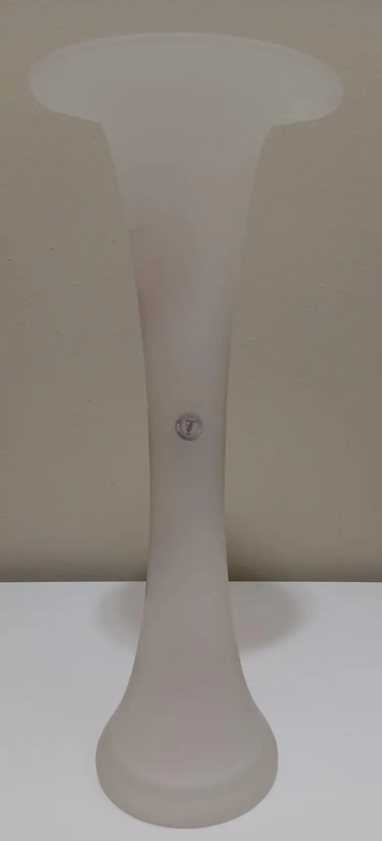 Colorful Vintage Romanian Frosted Glass Jack In the Pulpit Vase